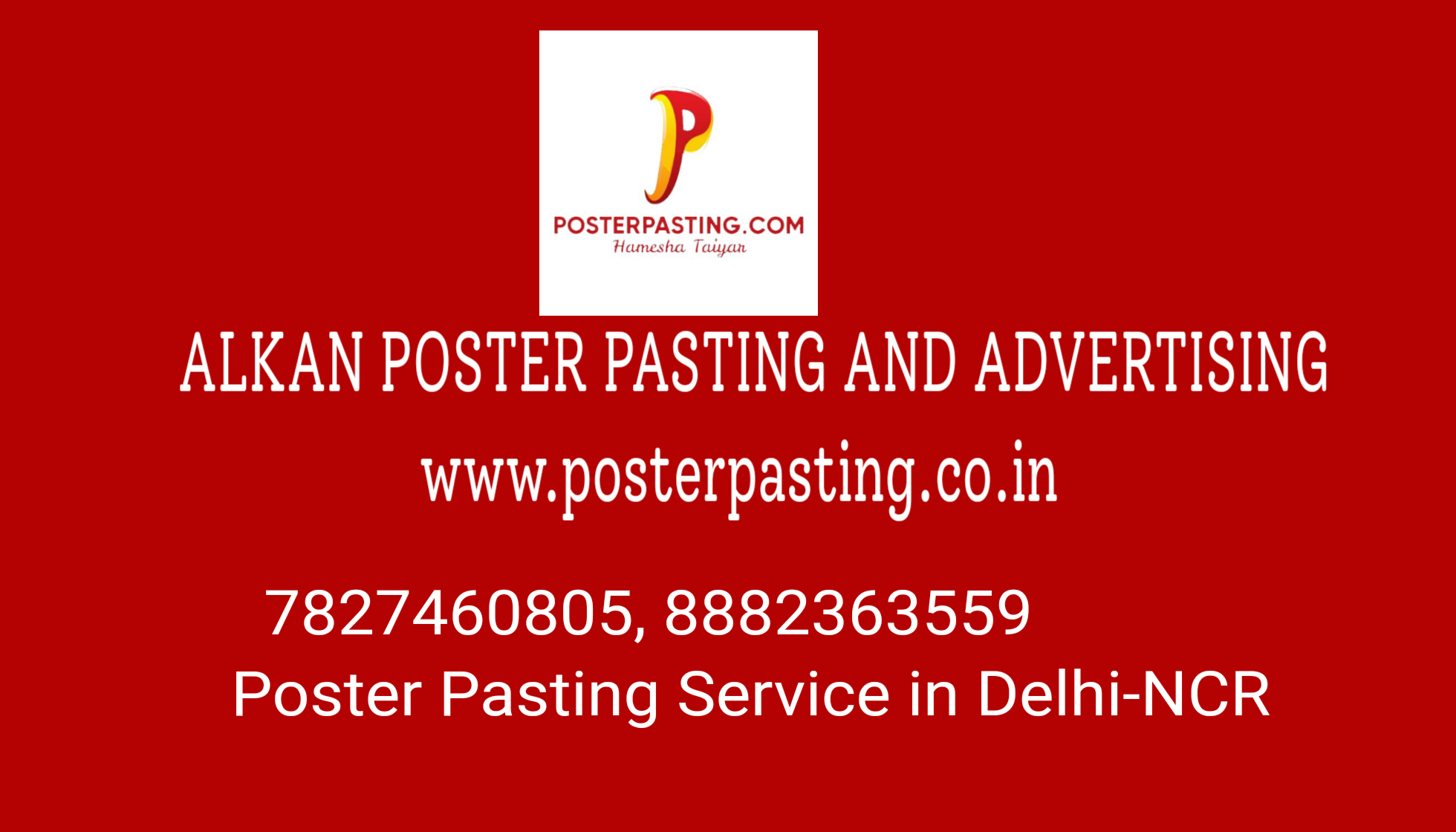 Poster Pasting Service in Delhi NCR
